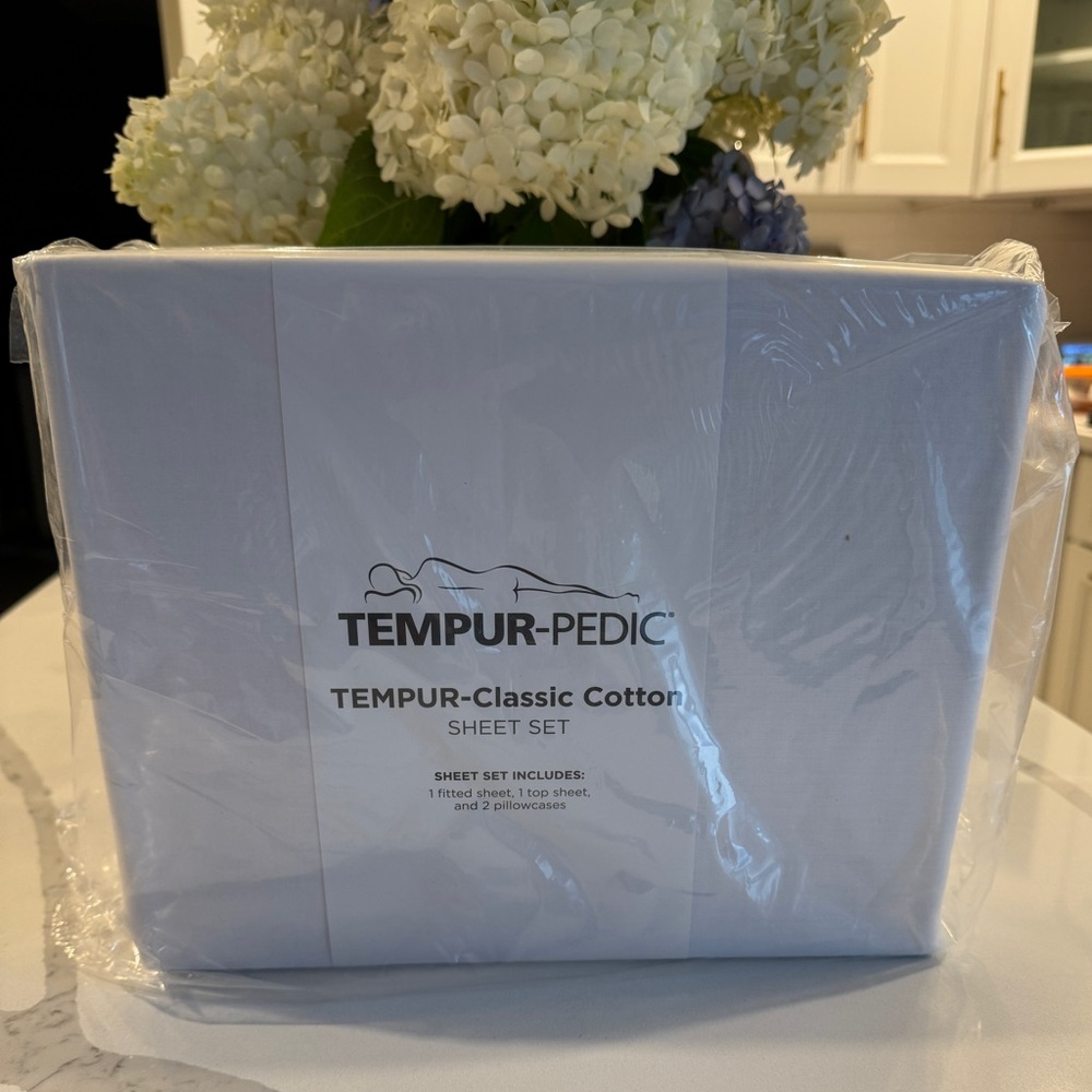 Tempur Pedic Cotton Sheet Set White King